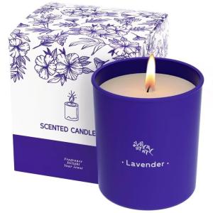 Lavender Soy Candles in Purple Jar - 8 oz