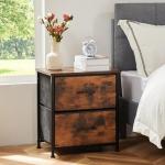 Sweetcrispy Set of 2 Nightstands with Storage Drawers