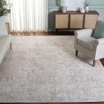 Ivory & Taupe Distressed Area Rug - 8' x 10