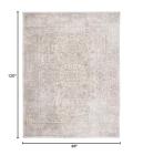 Ivory & Taupe Distressed Area Rug - 8' x 10