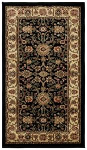 Lyndhurst Collection Black & Ivory Accent Rug 2'3" x 4