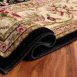 Lyndhurst Collection Black & Ivory Accent Rug 2'3" x 4