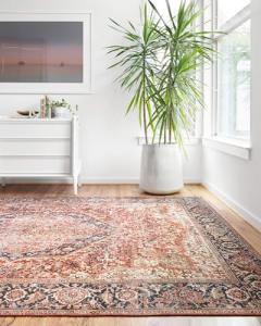 Loloi Layla Vintage Inspired Red/Navy Area Rug