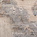 Beige & Grey Distressed Area Rug - 8' x 10