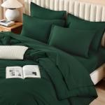 Dark Emerald Green King Comforter Set - 7 Pieces