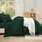 Dark Emerald Green King Comforter Set - 7 Pieces