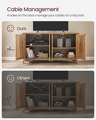 Adjustable Shelf Buffet Cabinet for Rustic Living Room