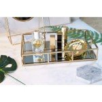 Stylish Ornate Jewelry Tray - Champagne Gold 12"x8