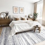 Soft Boho 5x7 Washable Area Rug for Home
