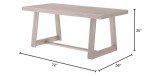 Seashell Wirebrush Dining Table - 72 Inch