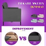 Modern Linen Mini Loveseat Sofa for Small Spaces