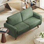 Comfy Green Corduroy Loveseat Sofa for Any Room