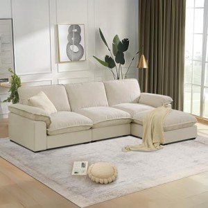 HALLYBEE Modular Cloud Couch with Reversible Chaise