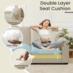 HALLYBEE Modular Cloud Couch with Reversible Chaise