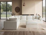 Oversized Cloud Sectional Couch with Ottoman
