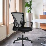 Ergonomic Mid Back Mesh Office Chair with Armrests