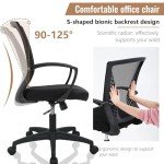 Ergonomic Mid Back Mesh Office Chair with Armrests