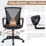 Ergonomic Mid Back Mesh Office Chair with Armrests