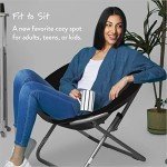 Cozy Black Faux Fur Saucer Chair