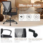 Ergonomic Mid Back Mesh Office Chair with Armrests