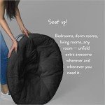 Cozy Black Faux Fur Saucer Chair