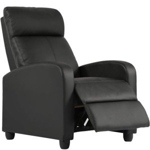 FDW Black Recliner Chair for Living Room