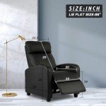 FDW Black Recliner Chair for Living Room