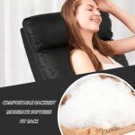 FDW Black Recliner Chair for Living Room