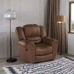Classic Leather Recliner Chair in Nut Brown