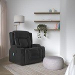 Electric Lift Chair with Massage and Heat - Black