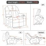 MCombo Large Power Lift Recliner Chair with Massage