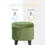 Green Velvet Tufted Storage Ottoman for Home
