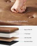 43" Folding Storage Ottoman Bench in Coffee Brown