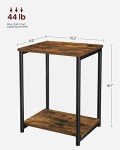 Set of 2 Rustic Brown and Black Side Tables