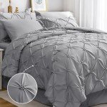 Grey Queen Comforter Set 7-Piece Bedding Bundle