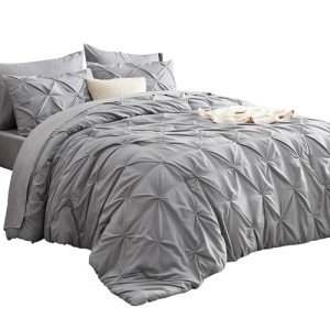 Grey Queen Comforter Set with 7 Pieces