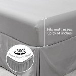 Grey Queen Comforter Set 7-Piece Bedding Bundle
