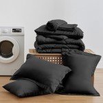 Luxurious Black Queen Comforter Set - 7 Pieces