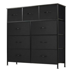 DUMOS 9-Drawer Fabric Dresser for Bedroom Storage