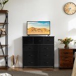 DUMOS 9-Drawer Fabric Dresser for Bedroom Storage
