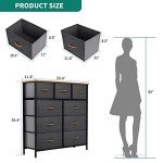 YITAHOME 9-Drawer Fabric Dresser in Dark Grey
