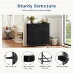 DUMOS 9-Drawer Fabric Dresser for Bedroom Storage