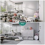 Light Gray 9-Drawer Fabric Storage Tower Dresser