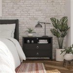 Her Majesty Black 2 Drawer Nightstand by Novogratz