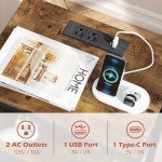 Rustic Brown Nightstand with Charging Station