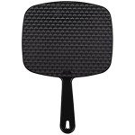 Stylish Black Hand Mirror with Handle, 6.3" x 9.6