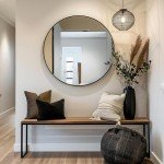 Sunniry 24-Inch Black Round Wall Mirror