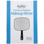 Stylish Black Hand Mirror with Handle, 6.3" x 9.6