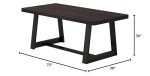Rustic 72 Inch Farmhouse Dining Table in Black