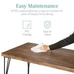 5-Piece Modern Metal and Wood Dining Set
